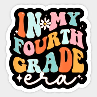 In My 4th Grade Era Groovy Fourth Grade Back To School Sticker